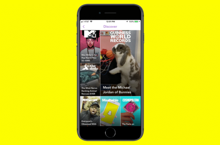 Discover sur Snapchat