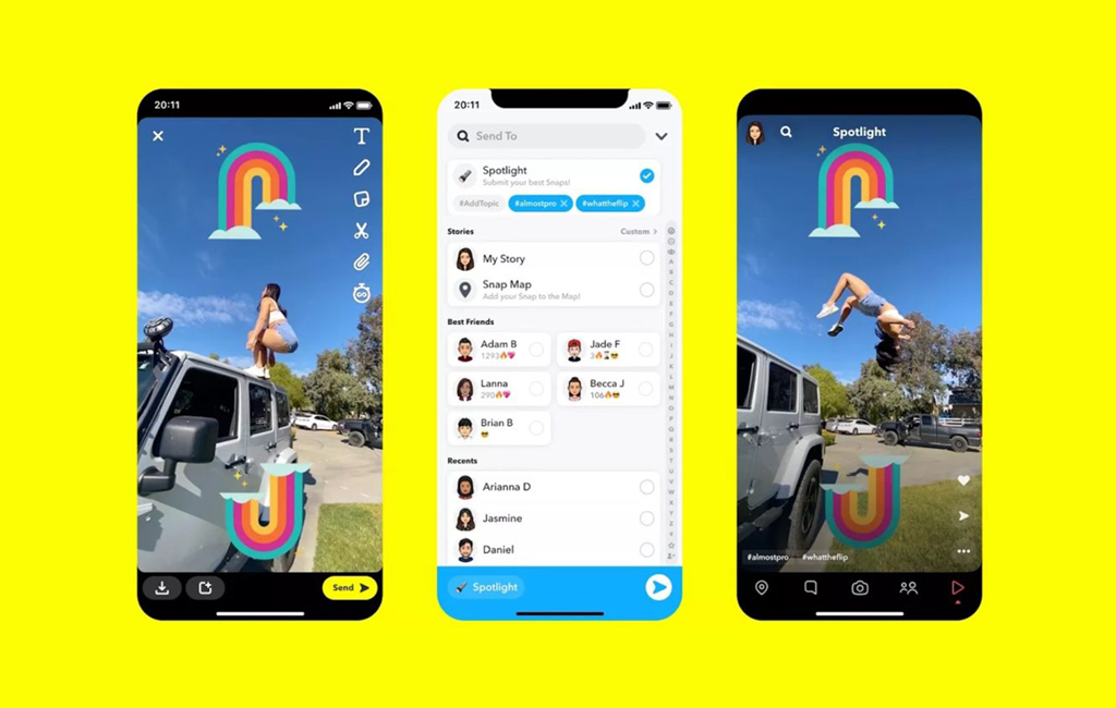 Snapchat présente Spotlight et concurrence TikTok