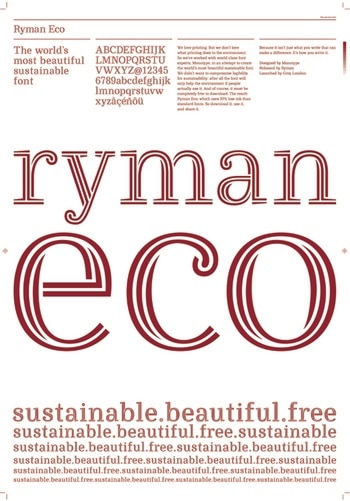 Typographie écologique